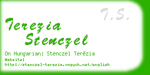 terezia stenczel business card