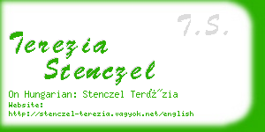 terezia stenczel business card